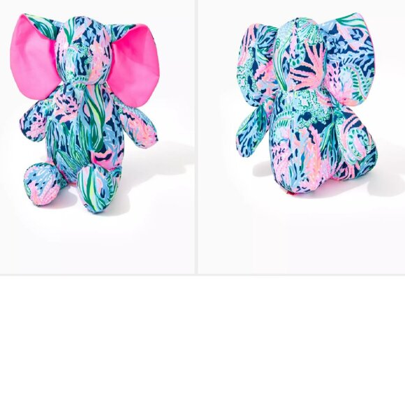 NWT Lilly Pulitzer MINNIE Stuffed Elephant Plush Toy Bringing Mermaid Back - Picture 1 of 3